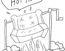 Nro 64 kilpailuun draw a vector graphic of a couch/sofa being roasted on a spit over an open fire käyttäjältä elenaodbitola9
