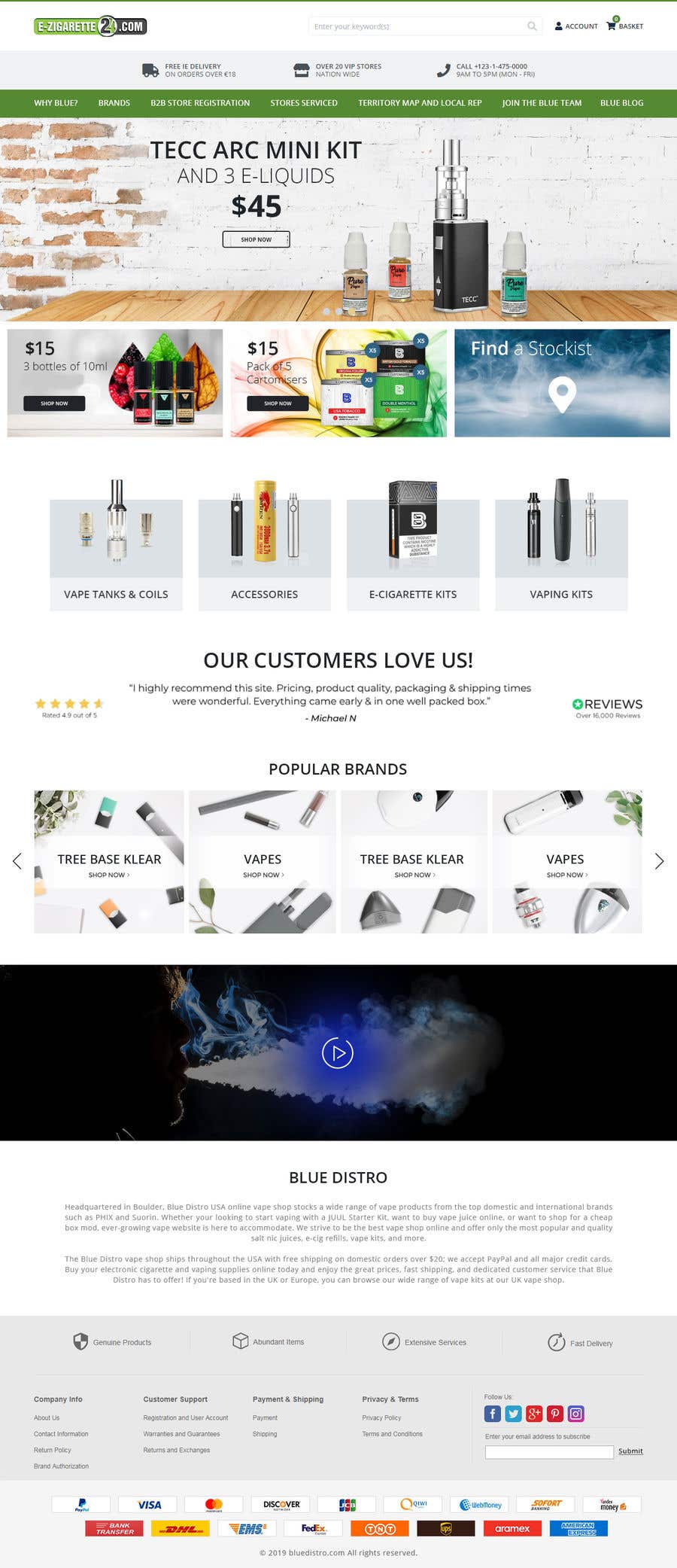 Kilpailutyö #11 kilpailussa                                                 Create redesign for E-Cigarette Onlineshop (Home Site)
                                            