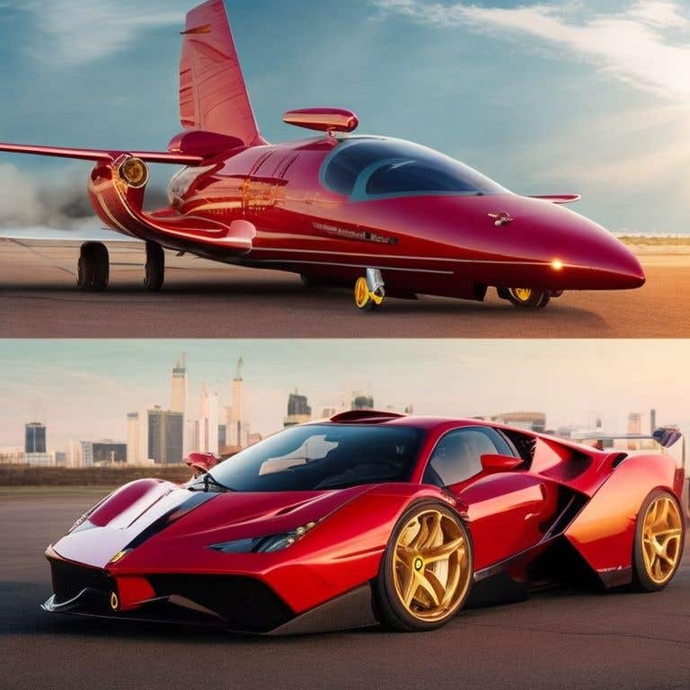 Proposition n°34 du concours                                                 Design exterior of private jet to look like a supercar
                                            
