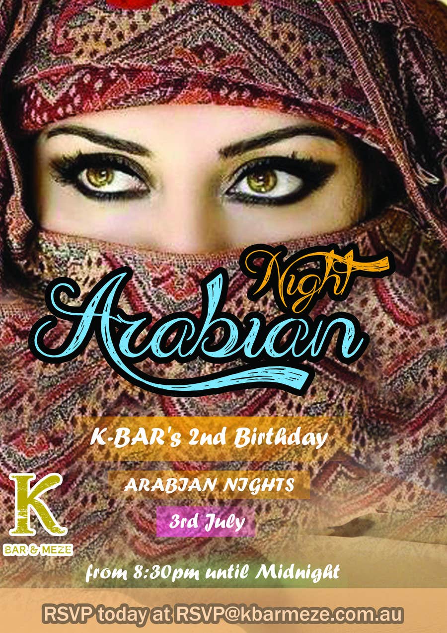 Proposition n°9 du concours                                                 Design a Flyer/Poster for "ARABIAN NIGHTS" Theme Event
                                            