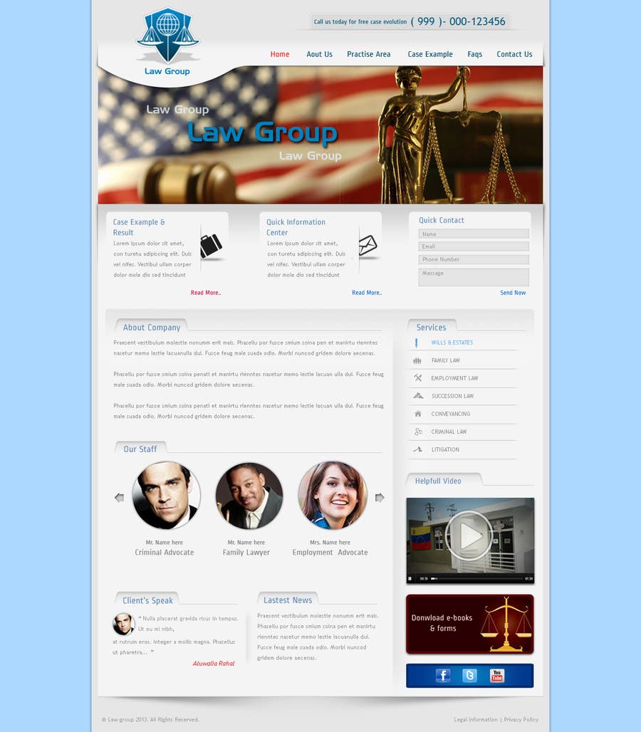 Proposition n°24 du concours                                                 Build a Website for Law Group
                                            