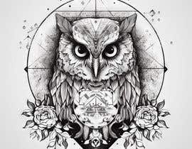 #391 untuk Geometric and watercolour wrist owl tattoo design oleh nagiyevalale60