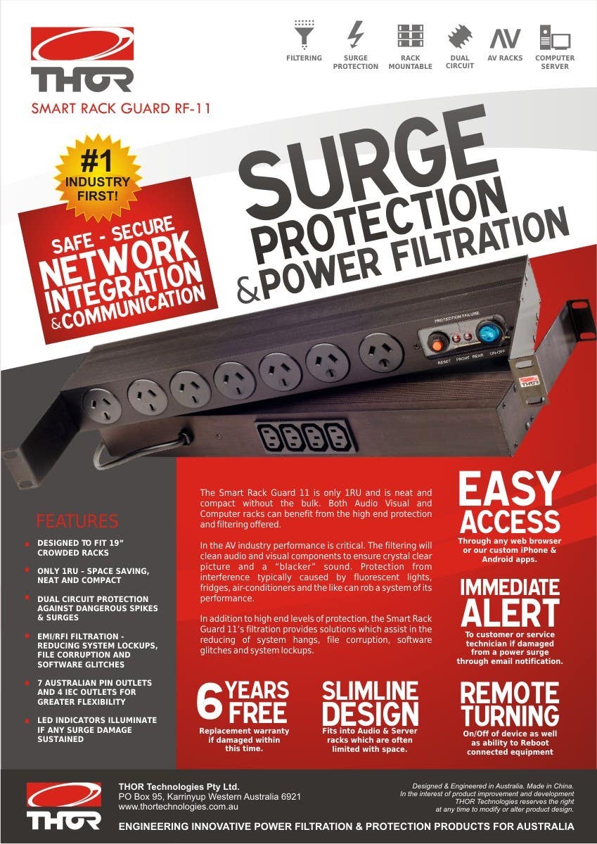 Wettbewerbs Eintrag #11 für                                                 Flyer Design for surge protector
                                            