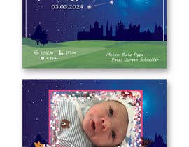 Nro 152 kilpailuun Birth announcement card - 28/11/2023 05:13 EST käyttäjältä zainal917