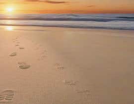 #80 untuk image of beach at sunset with footprints next to pawprints in sand oleh sabbirmiats