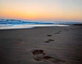 #107 untuk image of beach at sunset with footprints next to pawprints in sand oleh mkibriya191