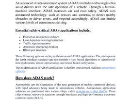 Munir488 tarafından Product information collection for vehicle Advanced Driver Assistance System (ADAS)  23-11-033 için no 13