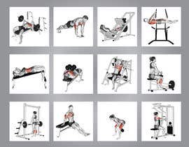 IstiakAshik22 tarafından Creation of 150 Black and White Sport Exercise Images with Highlighted Muscles - 06/12/2023 16:49 EST için no 13