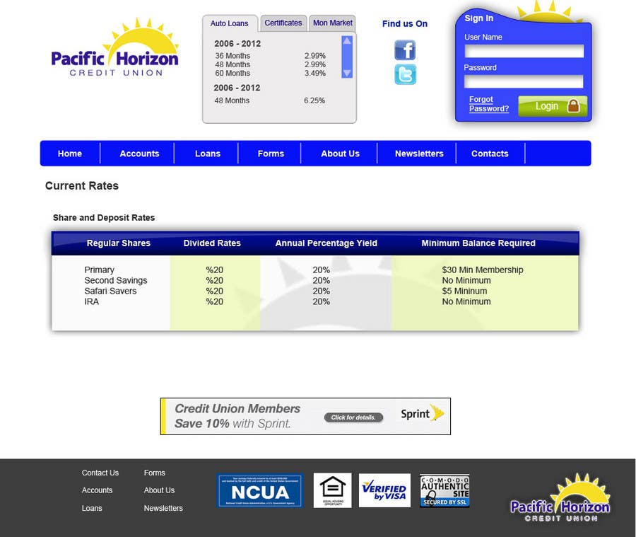 Contest Entry #1 for                                                 Website Design for Pacific Horizon Credit Union
                                            
