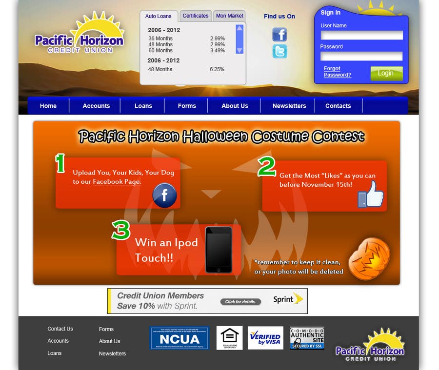 Contest Entry #44 for                                                 Website Design for Pacific Horizon Credit Union
                                            