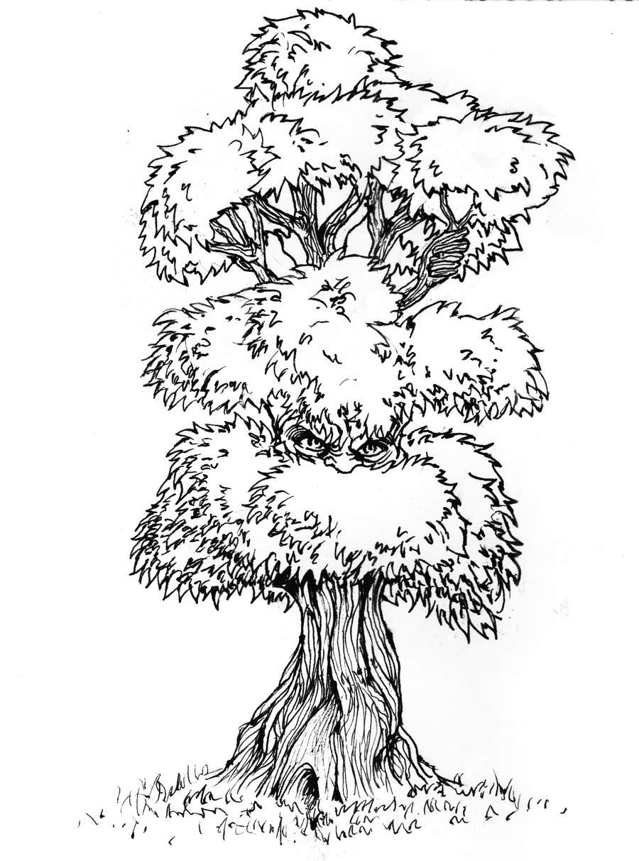 Penyertaan Peraduan #18 untuk                                                 Pen and ink tree character
                                            