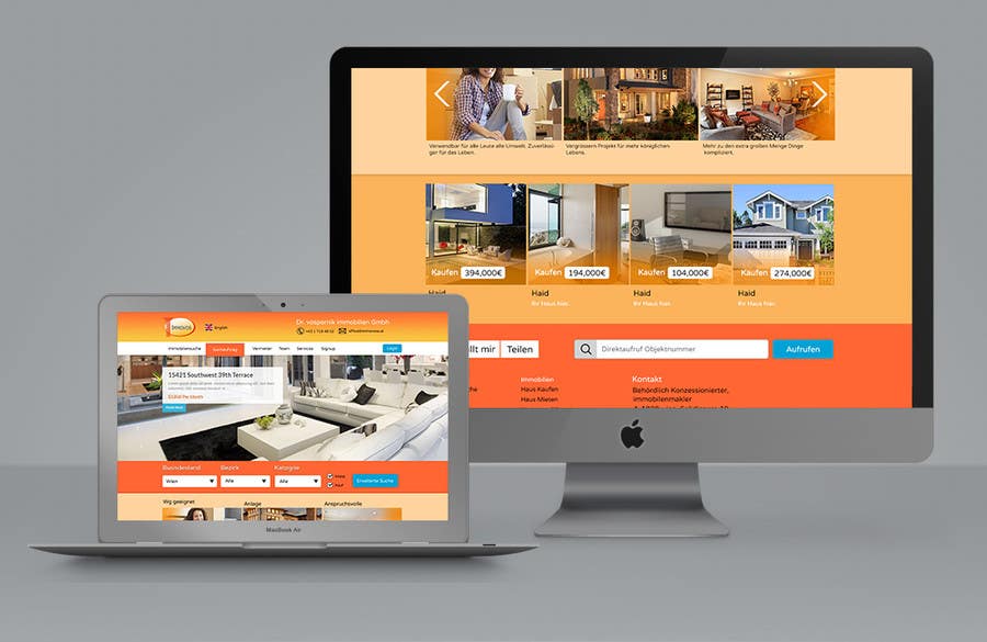 Penyertaan Peraduan #53 untuk                                                 new website screendesign for real estate company
                                            