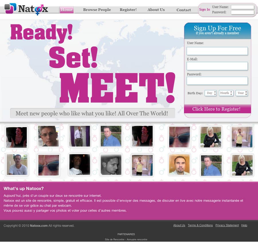 Inscrição nº 5 do Concurso para                                                 Graphic Design for a dating website homepage
                                            