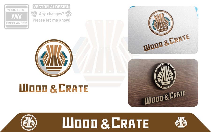 Penyertaan Peraduan #15 untuk                                                 Design a Logo for Wood & Crate
                                            