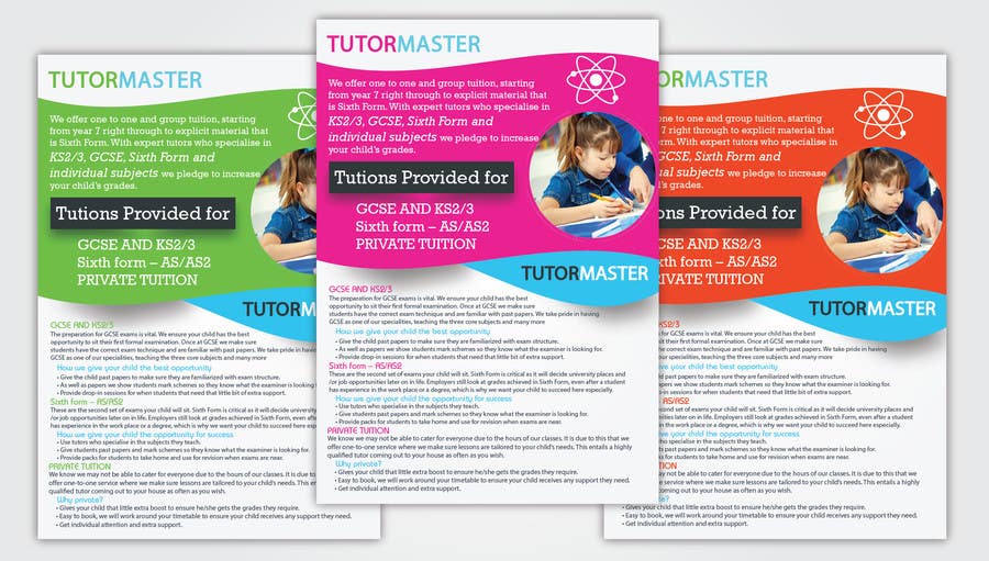 Konkurrenceindlæg #10 for                                                 Design a Brochure for Tuition Centre & Private Tuition
                                            