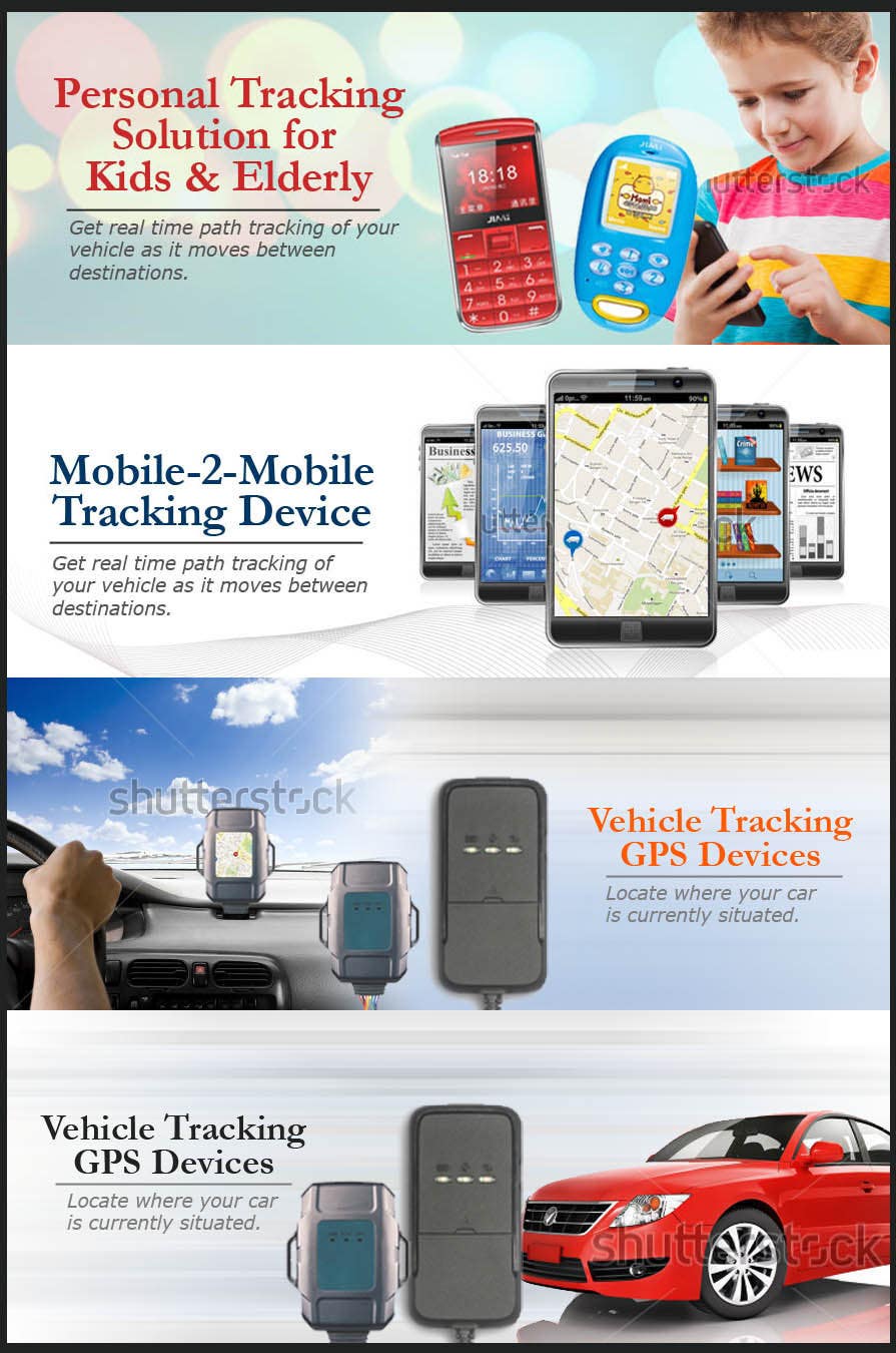 Penyertaan Peraduan #10 untuk                                                 Design 3  Banner Images for GPS tracking business
                                            