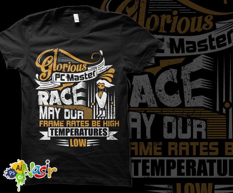 Συμμετοχή Διαγωνισμού #15 για                                                 T-Shirt Design: PC Master Race
                                            