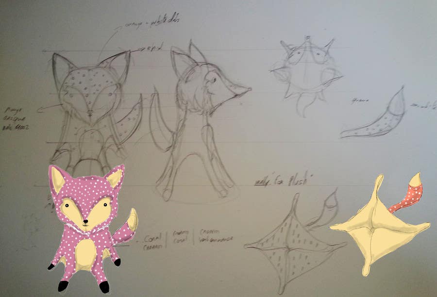 Penyertaan Peraduan #31 untuk                                                 Illustrate Something for Plush Toy set - fox and fawn
                                            