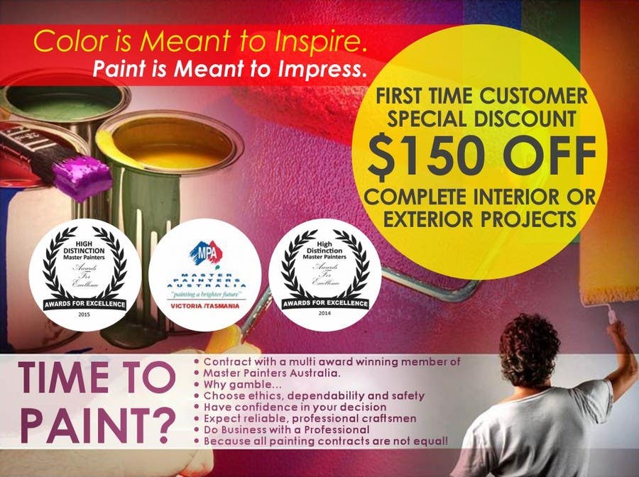 Penyertaan Peraduan #5 untuk                                                 Design a Flyer for a painting company offer
                                            