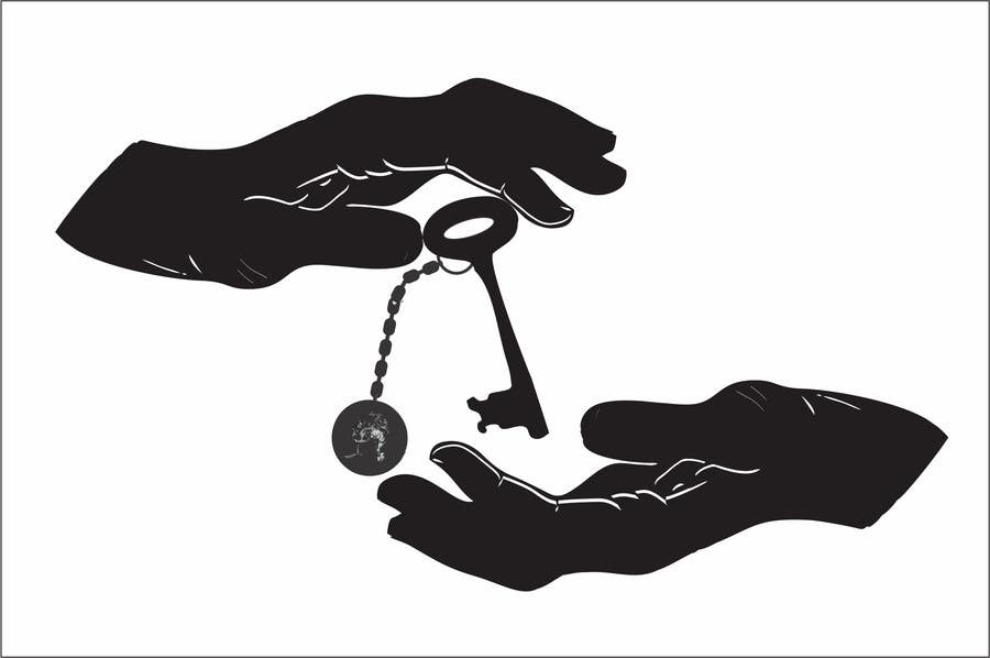 Participación en el concurso Nro.12 para                                                 Design a Logo: key being passed from one hand to another
                                            