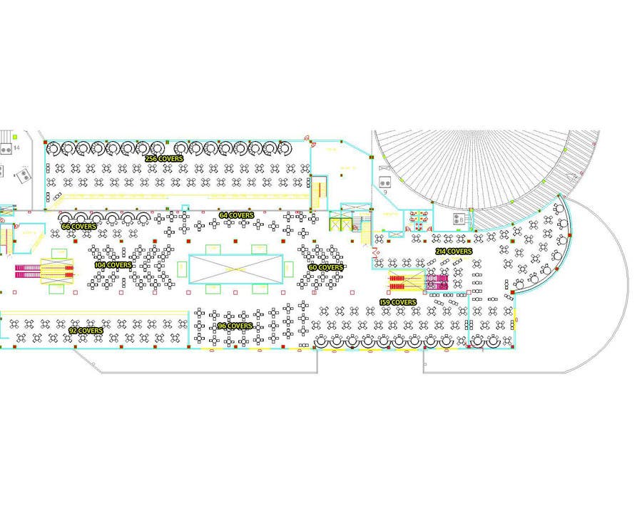 Konkurrenceindlæg #4 for                                                 mall food court ( Furniture arrangement, Floor Planning)
                                            