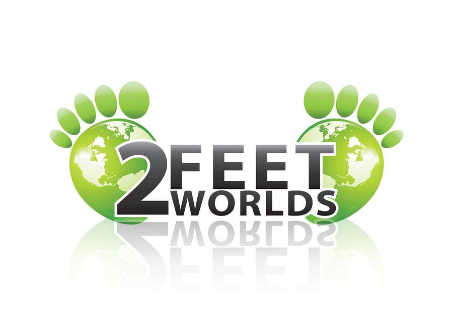 Entri Kontes #17 untuk                                                Design a Logo for 2 Feet 2 Worlds
                                            