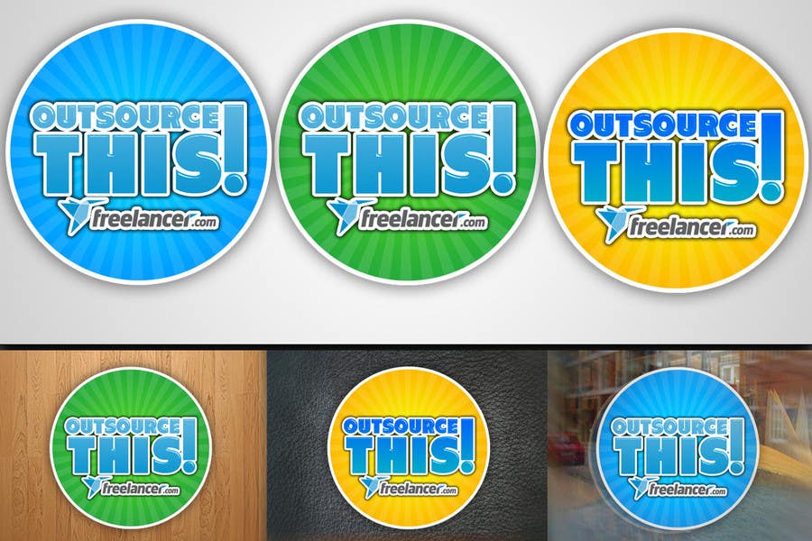 Entri Kontes #304 untuk                                                Logo Design for Want a sticker designed for Freelancer.com "Outsource this!"
                                            