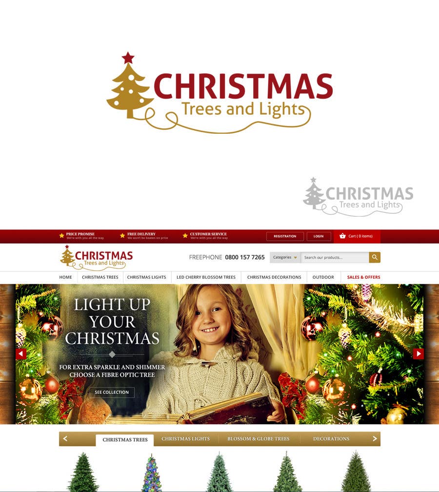 Bài tham dự cuộc thi #115 cho                                                 Design a Logo for Christmas Trees and Lights
                                            
