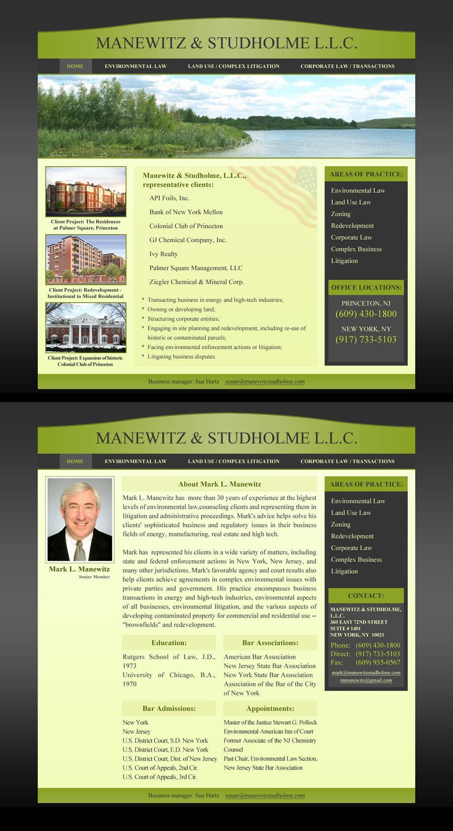 Proposta in Concorso #102 per                                                 Website Design for Manewitz & Studholme LLC
                                            