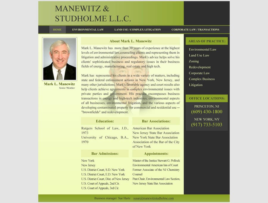 Wettbewerbs Eintrag #178 für                                                 Website Design for Manewitz & Studholme LLC
                                            