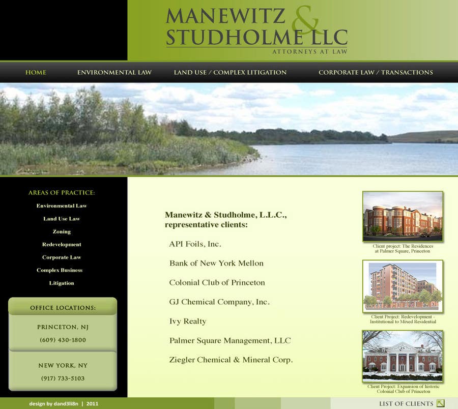 Proposta in Concorso #142 per                                                 Website Design for Manewitz & Studholme LLC
                                            