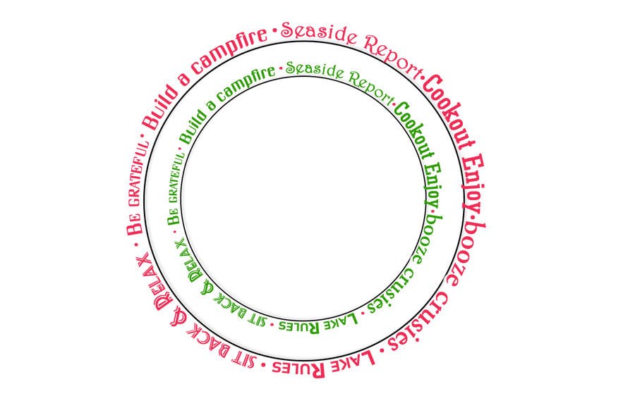 Penyertaan Peraduan #2 untuk                                                 Design a circle using words of various fonts
                                            