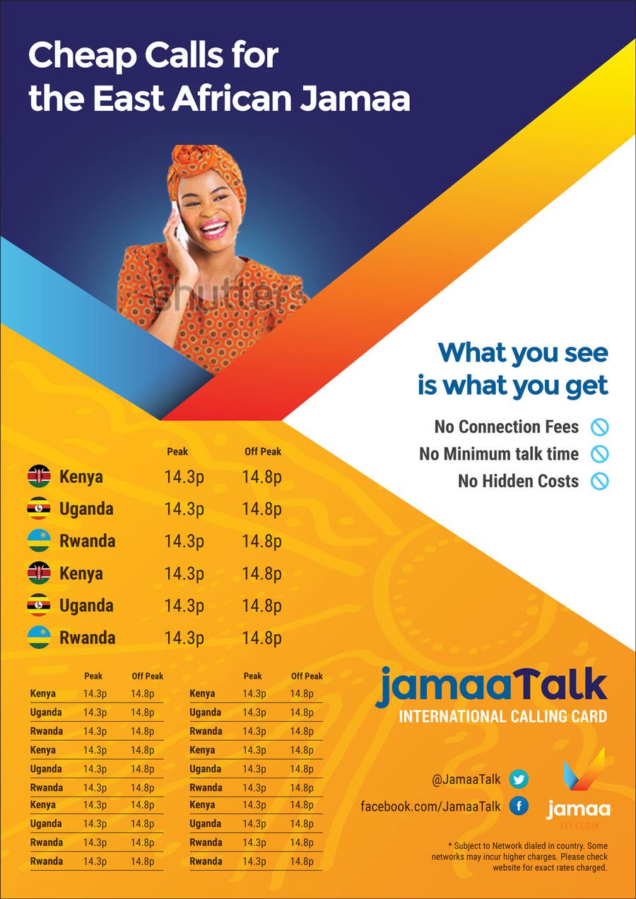 Kandidatura #12për                                                 JamaaTalk International Calling Card Website & Poster Design
                                            