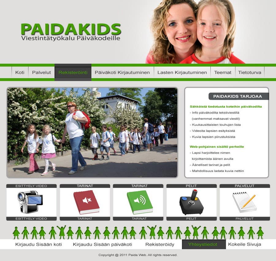 
                                                                                                                        Konkurrenceindlæg #                                            23
                                         for                                             Graphic Redesign: Front page of web app for nursery schools (PSD)
                                        