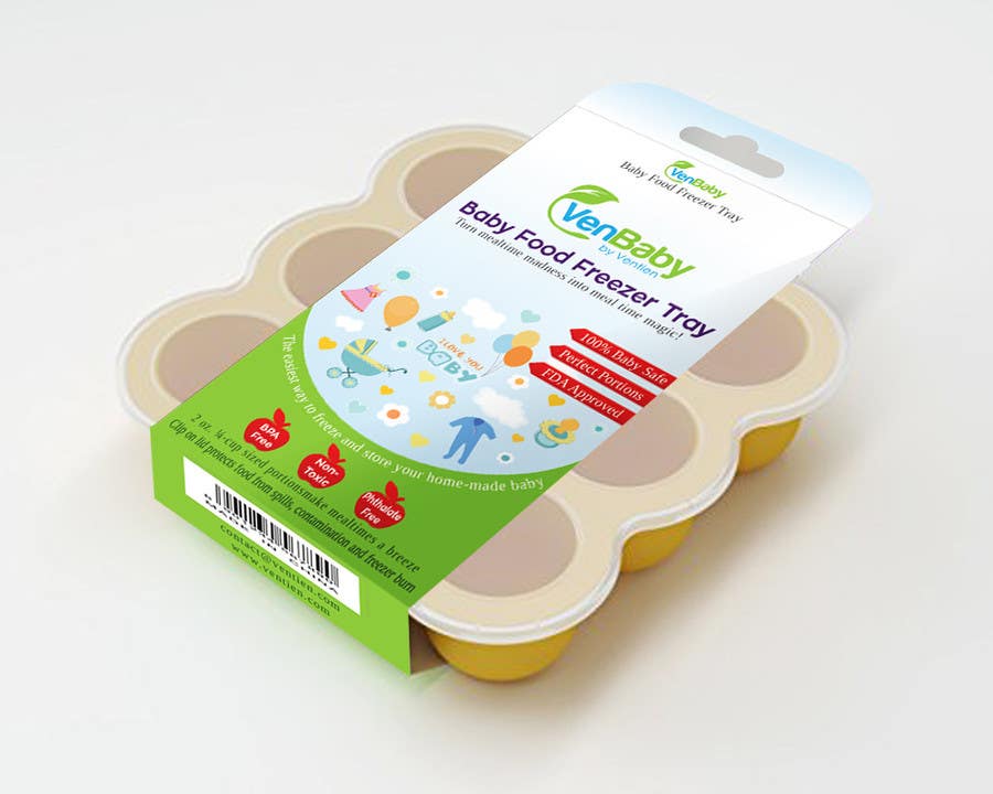 Penyertaan Peraduan #14 untuk                                                 Create Print and Packaging Designs for Baby Food Freezer Tray
                                            