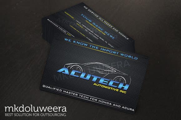 Bài tham dự cuộc thi #22 cho                                                 Design some Business Cards for acutech automotive inc using existing logo
                                            