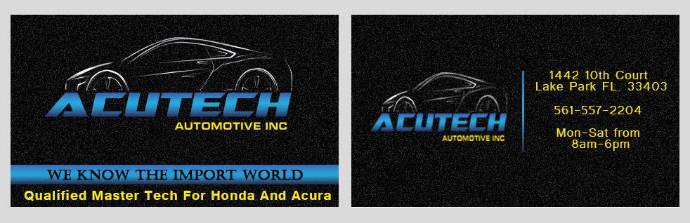 Penyertaan Peraduan #23 untuk                                                 Design some Business Cards for acutech automotive inc using existing logo
                                            