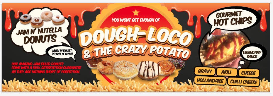 Contest Entry #13 for                                                 Design a Banner for Dough-loco & the gourmet potato 1
                                            