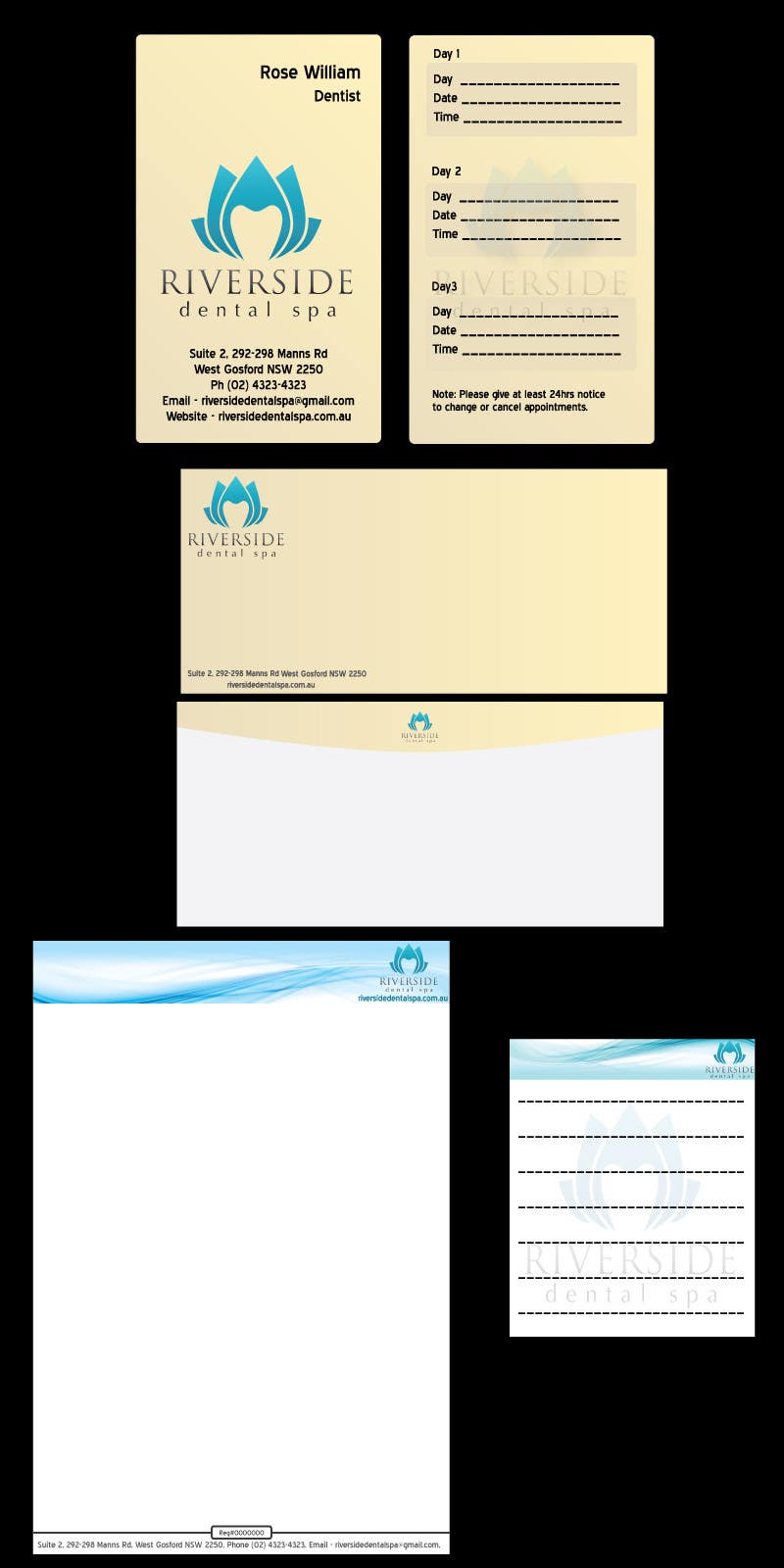 Contest Entry #18 for                                                 Design some Business Cards, Stationary and facebook banner/profile picture for Riverside Dental Spa
                                            