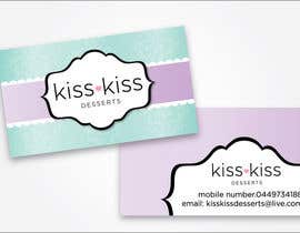 #221 dla Business Card Design for Kiss Kiss Desserts przez jennfeaster