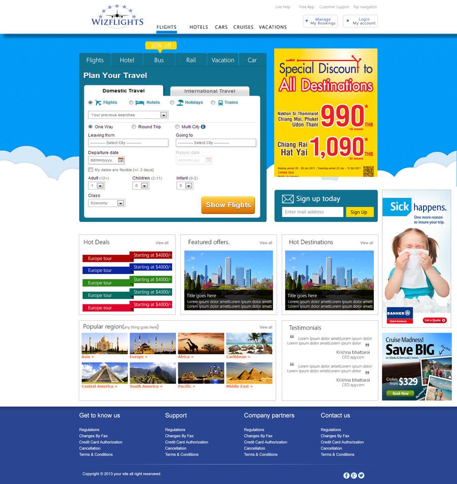 Kilpailutyö #9 kilpailussa                                                 Design a Website Mockup for Online Booking Engine
                                            