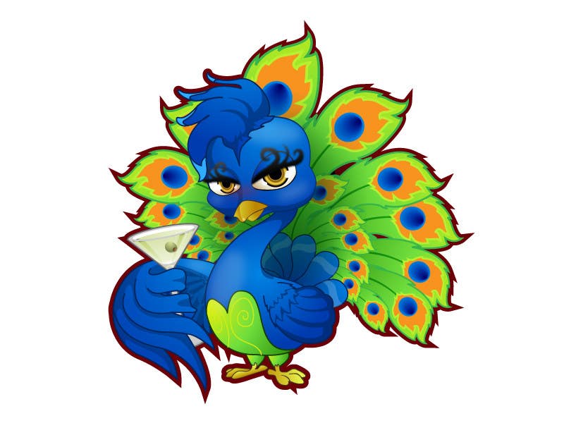 Konkurrenceindlæg #6 for                                                 Boozy Peacock Mascot Design
                                            