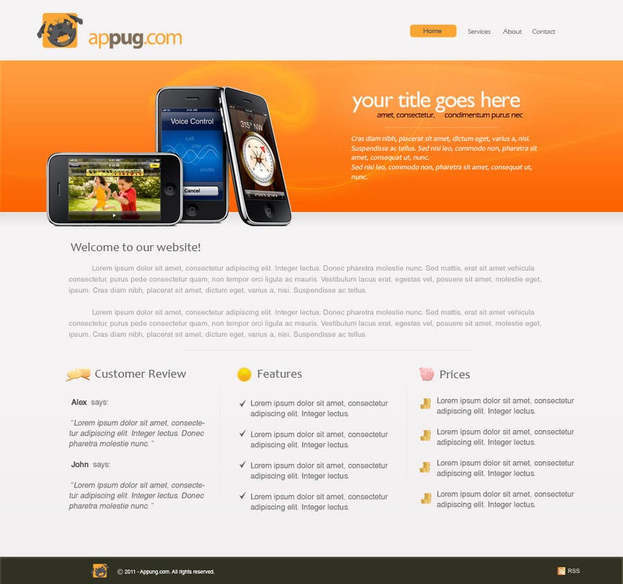 Kilpailutyö #27 kilpailussa                                                 Website Design for Appug.com, a new online messaging service (generic web page).
                                            