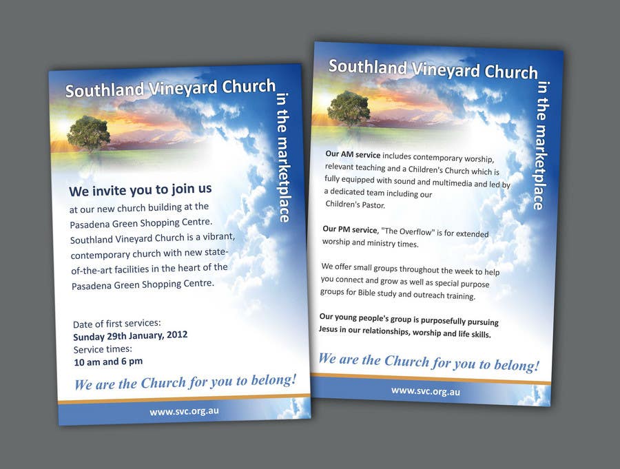 Contest Entry #45 for                                                 Flyer Design for Southland Vineyard Church
                                            