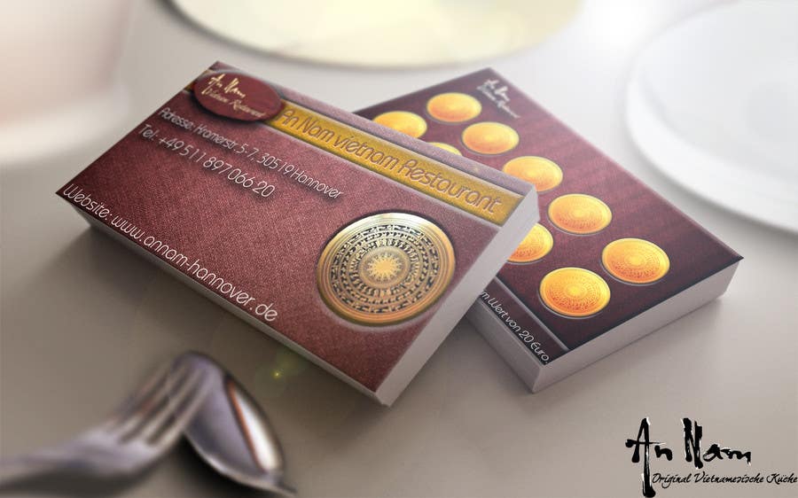 Kilpailutyö #29 kilpailussa                                                 Design a Business Card for a restaurant ( 2 sides)
                                            