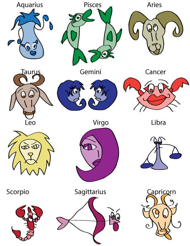 Proposition n°7 du concours                                                 Horoscope signs vector illustration needed
                                            