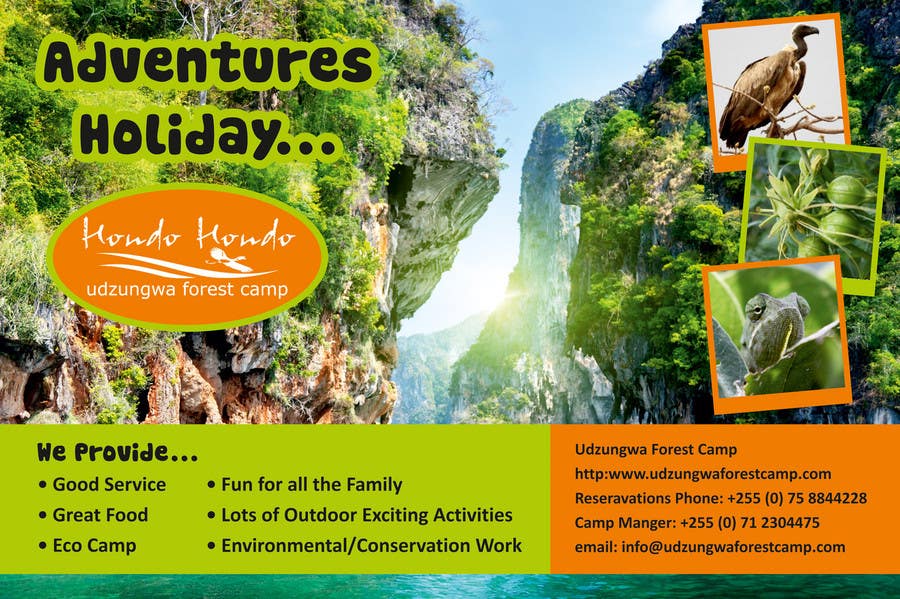 Contest Entry #30 for                                                 Design a Advertisment for Udzungwa Forest Tented Camp
                                            