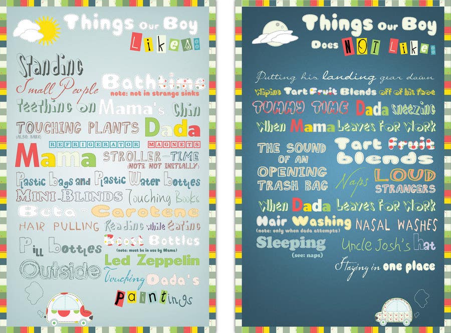 Contest Entry #16 for                                                 Whimsical Nursery Posters - Text-Based (Text Provided)
                                            
