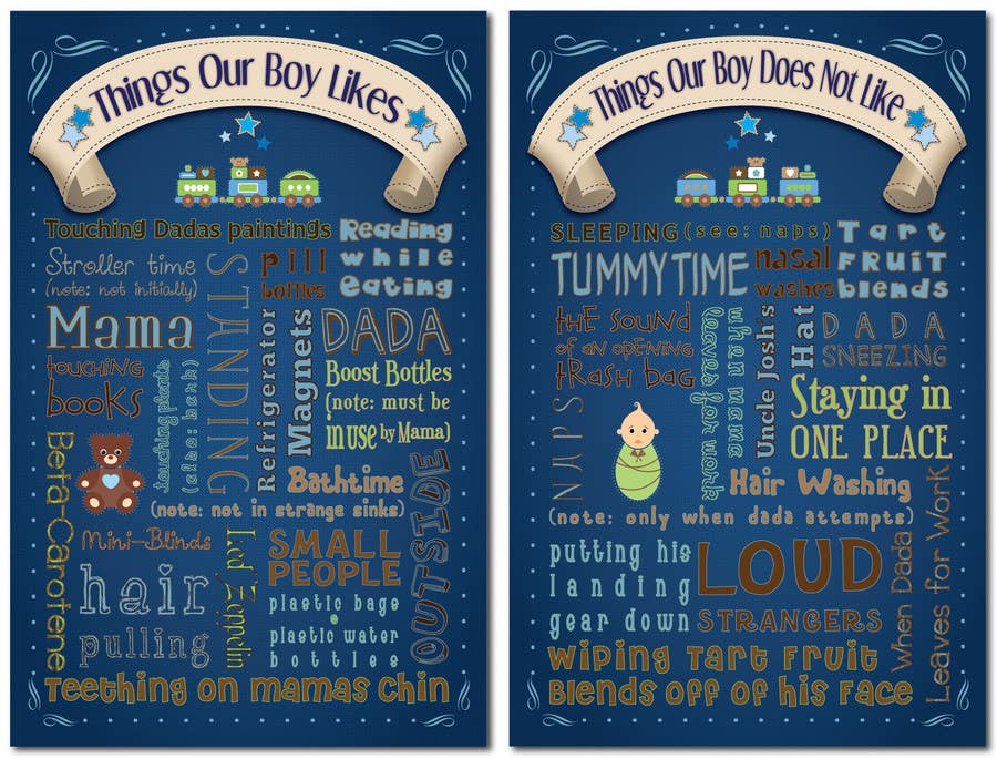 Penyertaan Peraduan #10 untuk                                                 Whimsical Nursery Posters - Text-Based (Text Provided)
                                            