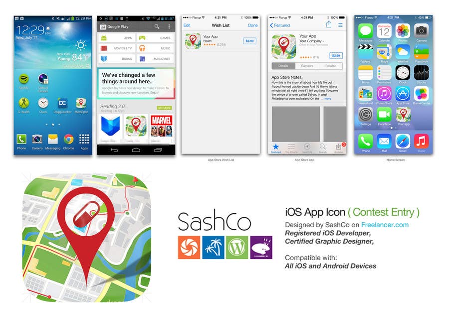 Proposition n°26 du concours                                                 App icon design for location based service
                                            